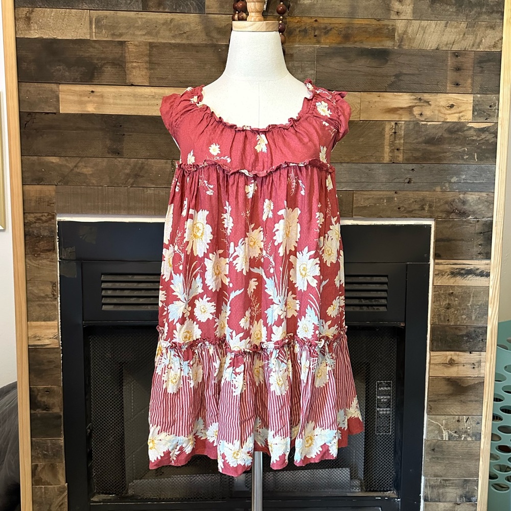 Intimately Free People Rust Floral Mini Dress